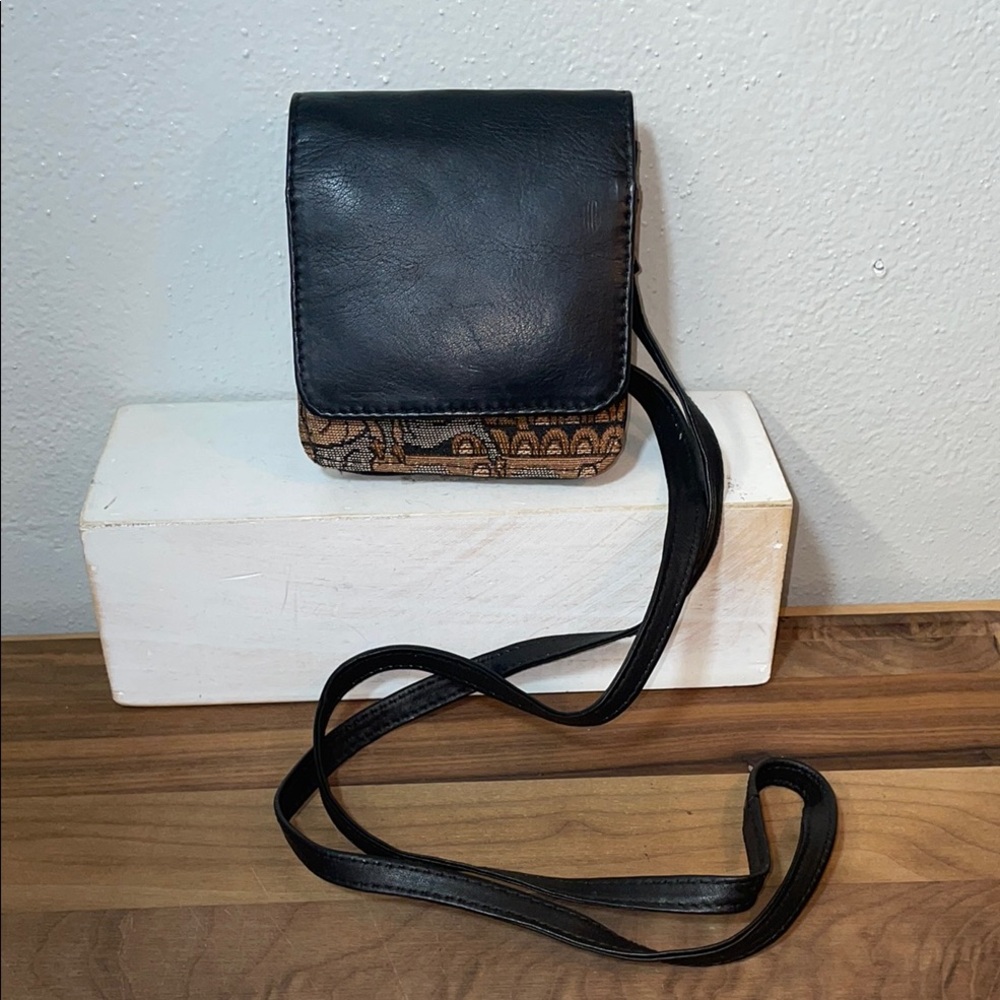 Arazzo Leather Tapestry Crossbody Belt Bag Purse Mini Equestrian Western Unique